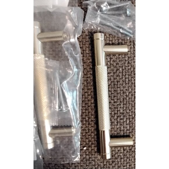 Asidrama 10 Pack 3.75 Inch(96mm) Gold Cabinet Pulls Knurled Cabinet Handles Cupb - Picture 4 of 10
